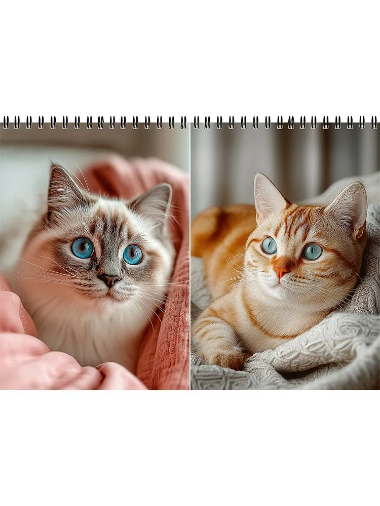 Блокнот А5  80л гребень "Уютные котики - 2" кл.