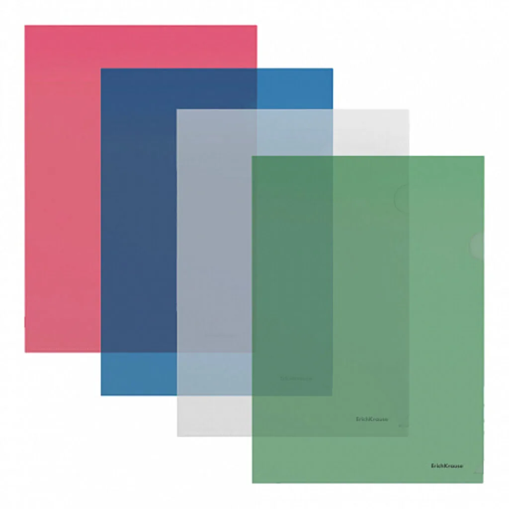Папка уголок А4 Glossy Classic, ассорти