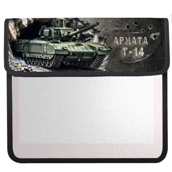 Папка д/тетрад. А5 (240*205*45) 1отд. на липучке, пластик "Армата Т-14"