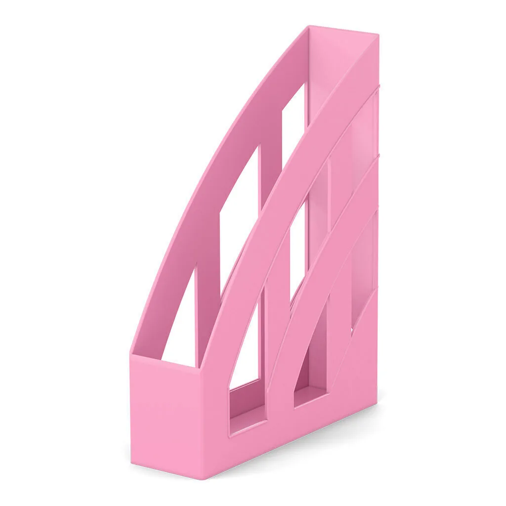Накопитель д\бумаг верт. Office. Pastel 75мм, розовый