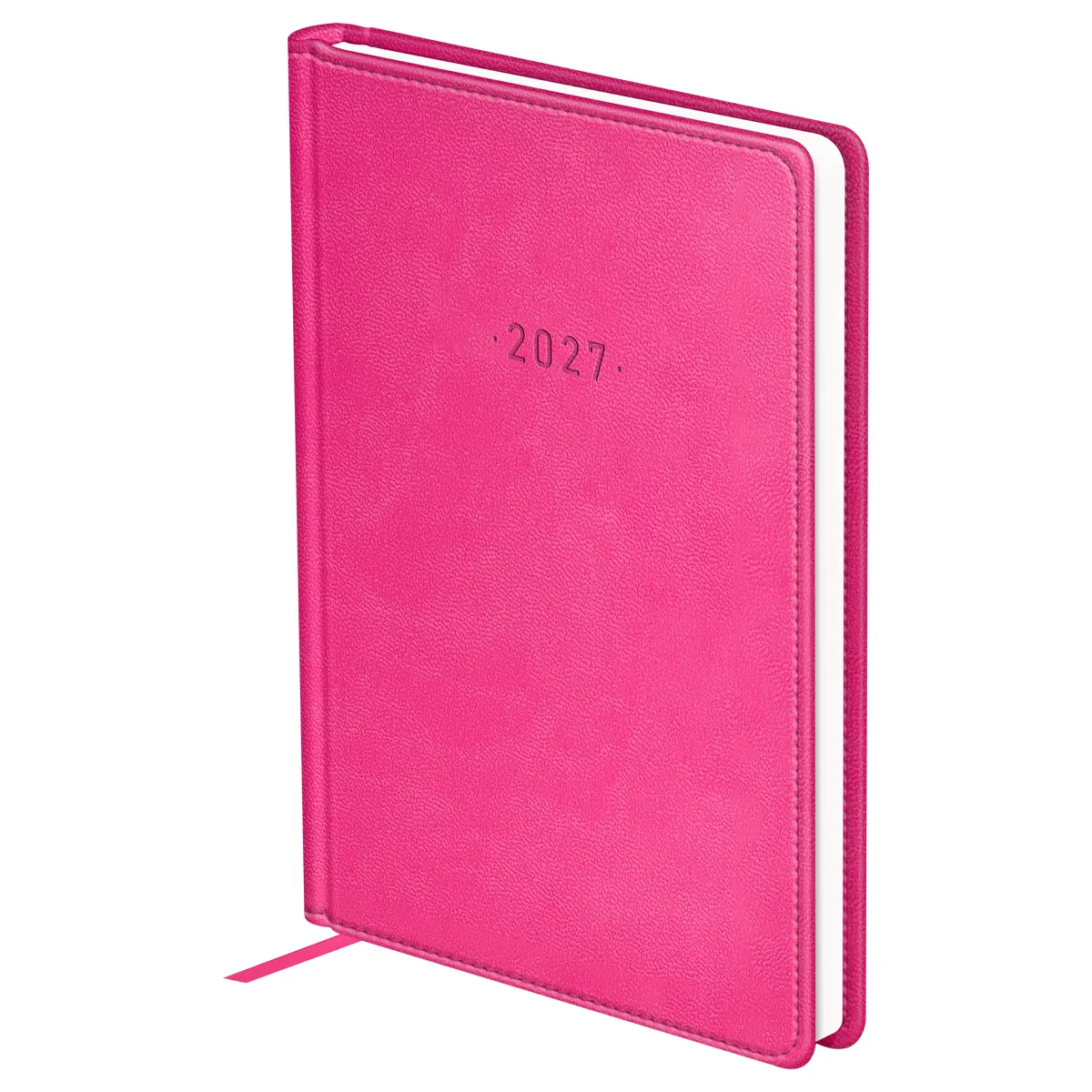 Ежедневник датированный 2027г., А6, 176л., твердый переплет, кожзам, BG "Winner. Fuchsia", фуксия