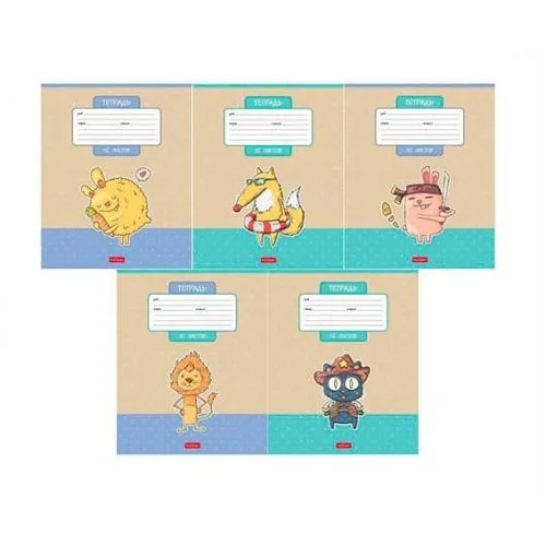 Тетрадь А5 12л лин. Hatber "Freaky friends" 5 диз.в блоке, белизна 98%*