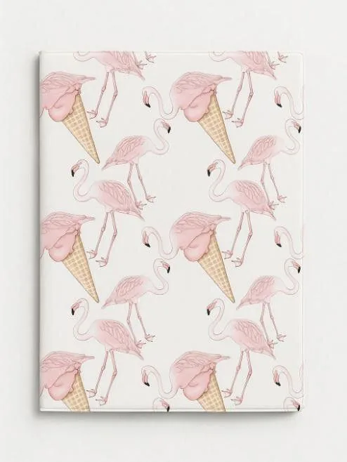 Обложка для паспорта ПВХ "Flamingo Ice cream" плотность 600 мкм