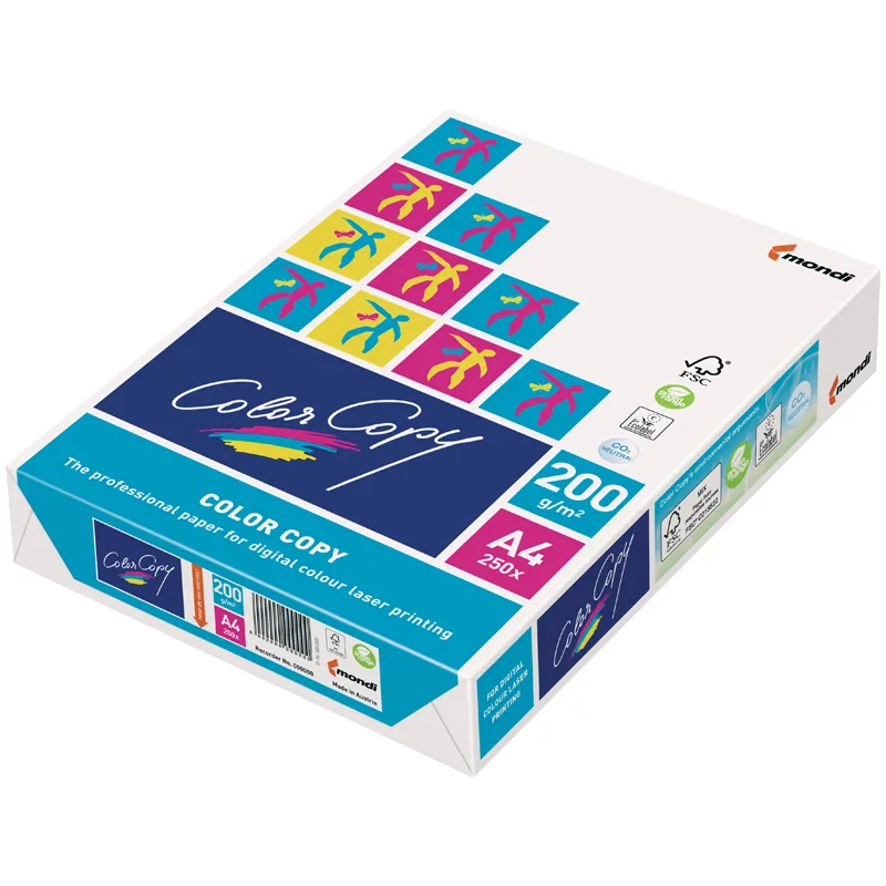 УЦЕНКА - Бумага Color copy А4, 200г/м2, 250л., 161% (осн 087320)