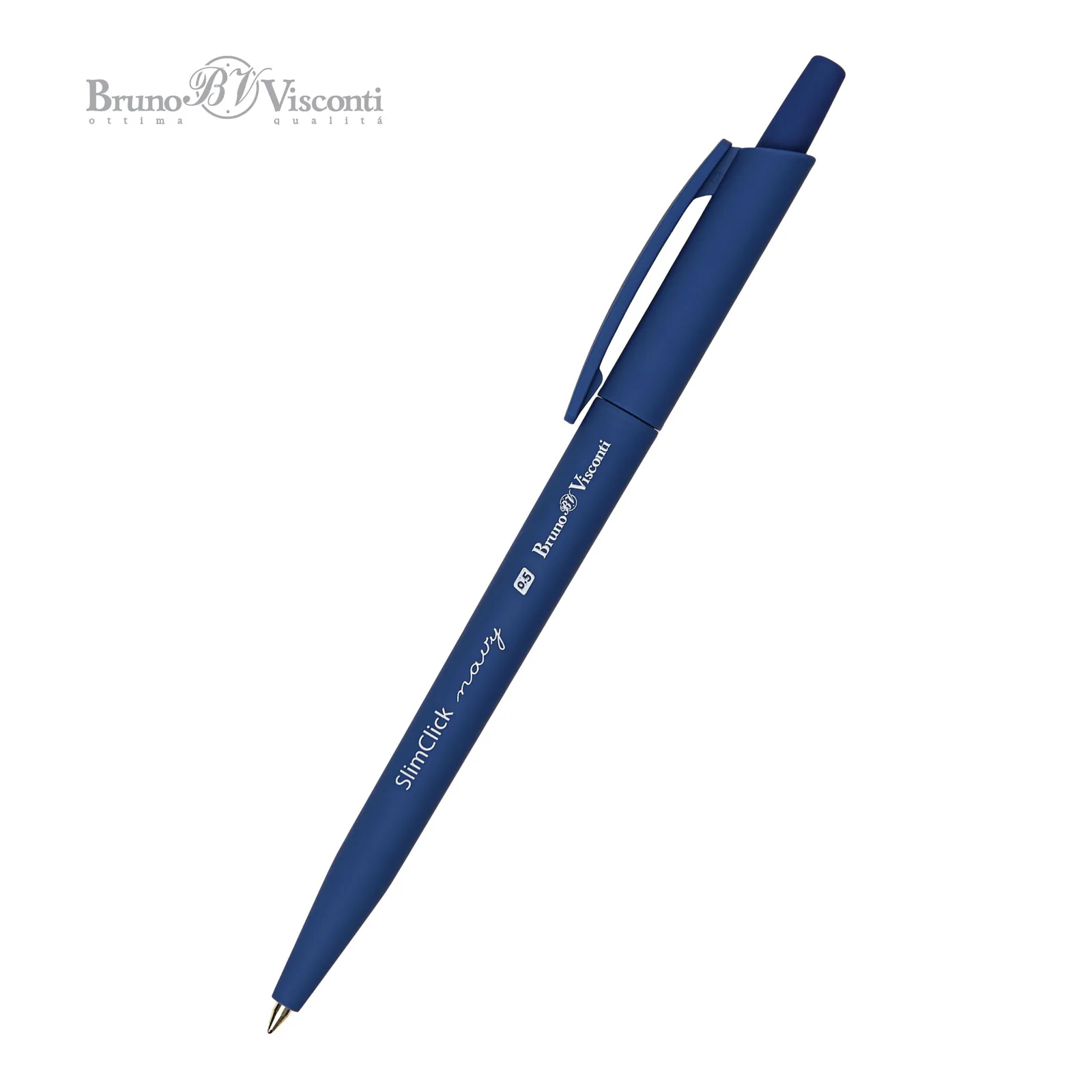 Ручка шар. BV автомат. "SlimClick. Navy" 0,5мм, синяя