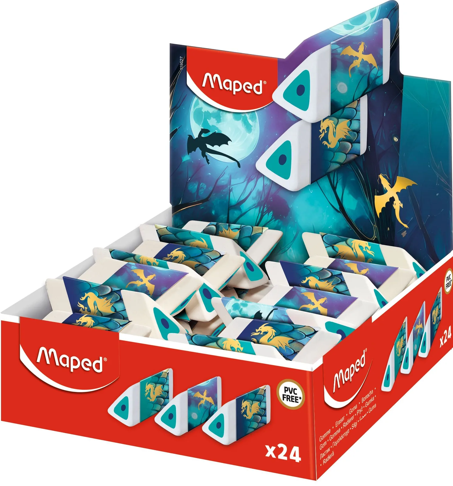 Ластик MAPED "Dragon" треугольный