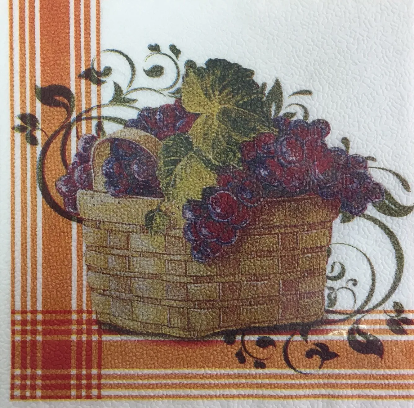 Салфетка "Виноград" 33*33см, 20 шт., 2-х слойная