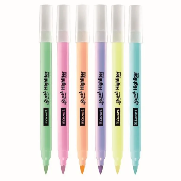 Набор текстовыделителей Luxor "PASTEL BRUSH HL" 6 цв.