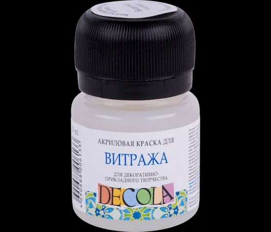 Краска для витража акрил 20 мл Decola, бесцветная