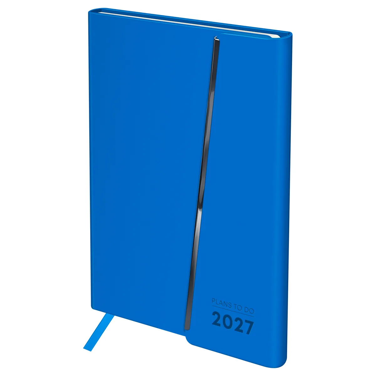 Ежедневник датированный 2027г., А5, 176л., твердый переплет, кожзам Soft touch, BG "Magnet. Blue", синий, магнитный клапан