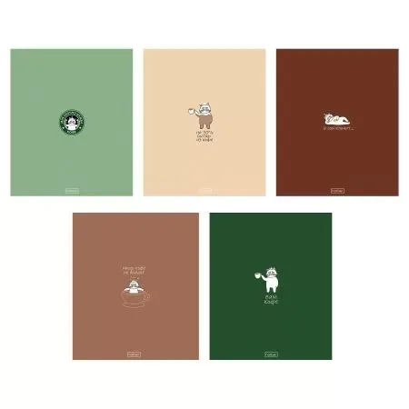 Тетрадь А5  96л кл. Hatber "Coffee Story" софт-тач, 5диз.в блоке
