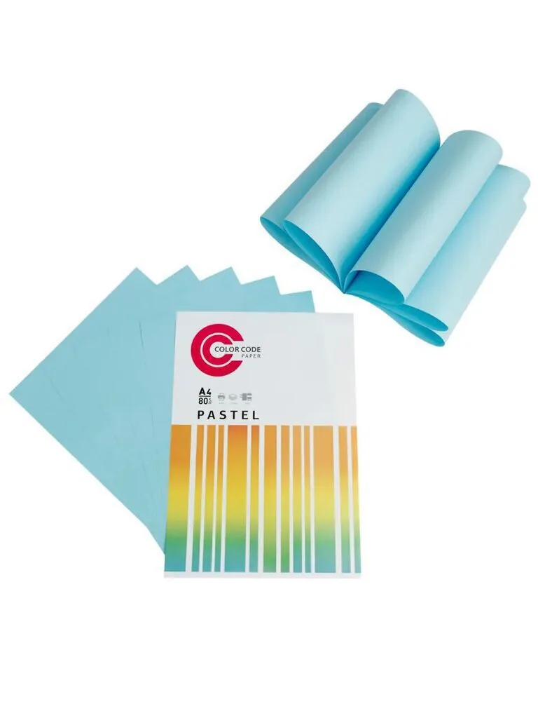 Бумага А4 цветная  50л Color Code ПАСТЕЛЬ, голубая
