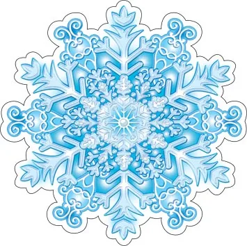 Украшение на скотче 10*10см "Снежинка"
