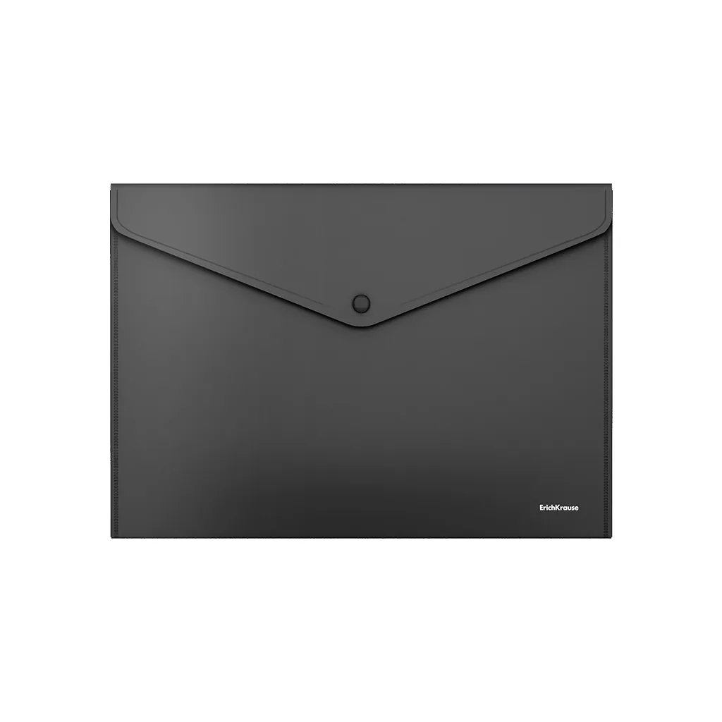 Конверт на кнопке А4  Fizzy Classic 0,14мм, непрозрачный, черный